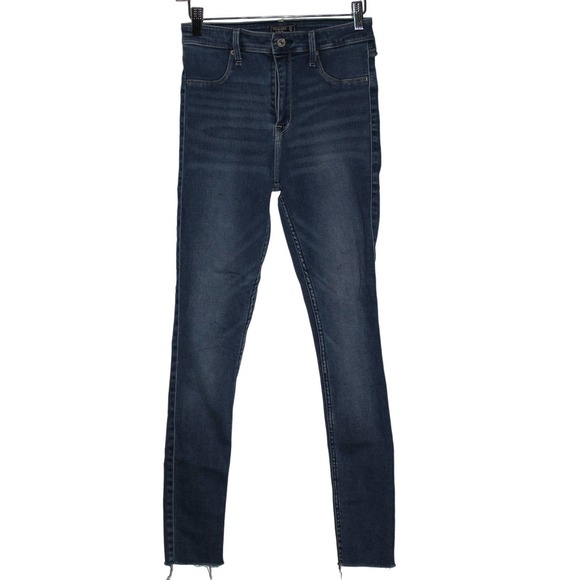 Abercrombie & Fitch Simone High Rise Jean Legging Blue Denim Jeans Size 27 / 4 - Picture 1 of 5